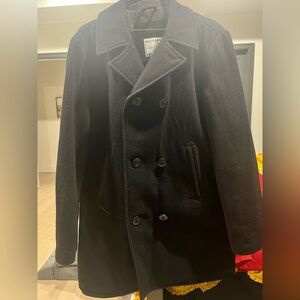 Old Navy Men's Black Peacoat